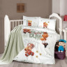 Постельное белье для малышей из сатина с пледом KARVEN 3D DIGITAL D040 CLEO
