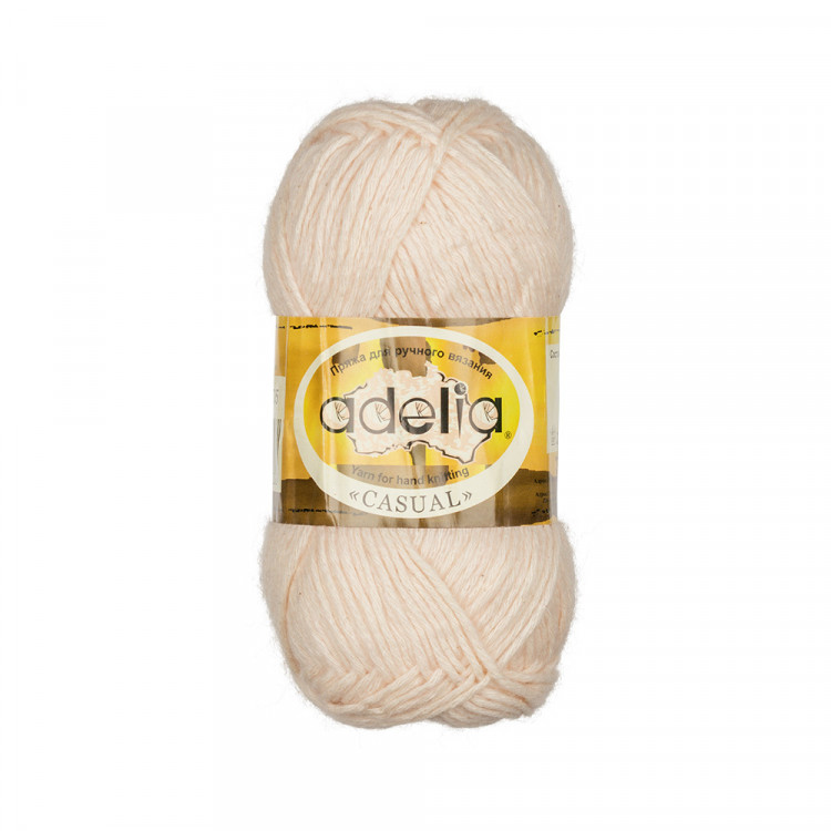 Пряжа ADELIA CASUAL №05 светло-розовая 72% хлопок, 28% акрил, 10 шт х 50 гр, 130 м +/- 6 м