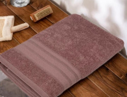 Полотенце махровое хлопковое KARVEN PETEK BORDUR DUZ H5159 LUX COTTON g-kurusu 50х90