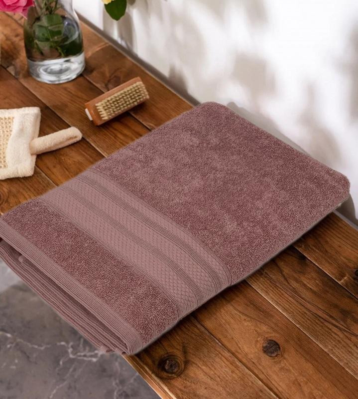 Полотенце махровое хлопковое KARVEN PETEK BORDUR DUZ H5159 LUX COTTON g-kurusu 50х90