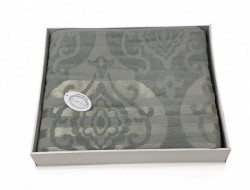 Плед из хлопка махровый KARVEN P963 CORNELY V9 зеленый 220х240