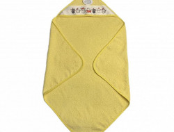 Полотенце детское махровое с уголком KARVEN D037 BASKILI KUNDAK sari v1 90х90