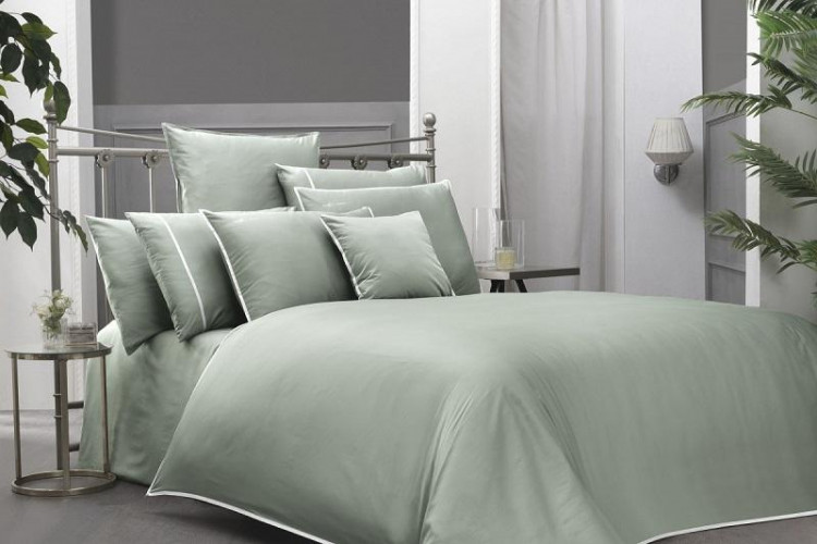 Постельное белье из сатина де люкс SAREV N076 SARTORIA V13-YESIL 50х70 (4шт) евро