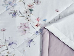 Постельное белье из египетского хлопка Premium с летним одеялом ASABELLA Цветочный йогурт 50х70 (2шт) 1,5-спальное