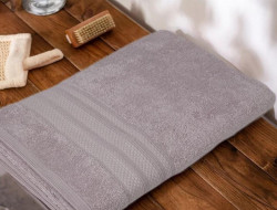 Полотенце махровое хлопковое KARVEN PETEK BORDUR DUZ H5159 LUX COTTON lila 50х90