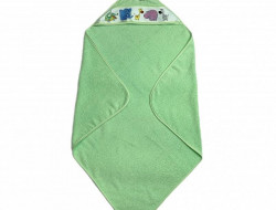 Полотенце детское махровое с уголком KARVEN D037 BASKILI KUNDAK yesil v2 90х90