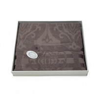 Плед из хлопка махровый KARVEN P962 CORNELY V11 темно-лиловый 160х220