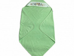 Полотенце детское махровое с уголком KARVEN D037 BASKILI KUNDAK yesil v1 90х90