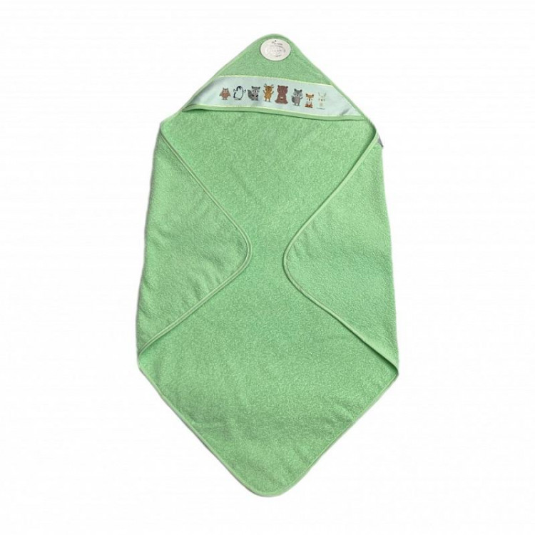 Полотенце детское махровое с уголком KARVEN D037 BASKILI KUNDAK yesil v1 90х90