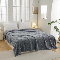 Плед из микрофибры TANGO БАБОЧКИ серый 200х220