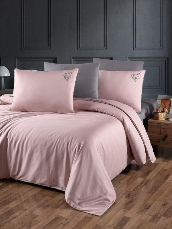 Постельное белье из сатина де люкс KARVEN N044 MODALIFE TIMELESS POWDER 50х70 (2шт), 70х70 (2шт) евро