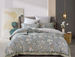 Постельное белье из фланели ASABELLA Цветочная дымка 50х70 (2шт), 70х70 (2шт) евро