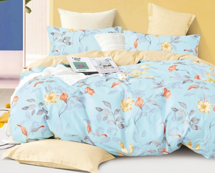 Постельное белье двухстороннее из твил-сатина SAILID BP-143-4 семейное