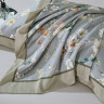 Постельное белье с летним одеялом из фланели ASABELLA Цветочная дымка 50х70 (2шт) 1,5-спальное