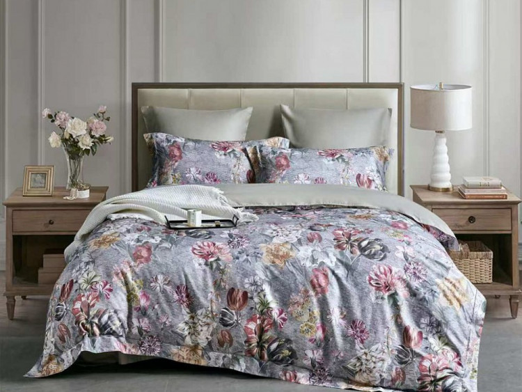 Постельное белье фланелевое из тенсела ASABELLA Буйство красок 50х70 (2шт), 70х70 (2шт) евро