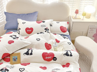Постельное белье из твил-сатина TANGO лав-гав 50х70 (1шт), 70х70 (1шт) 1,5-спальное