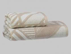 Полотенце махровое хлопковое SAREV H1039 PISA V3-BEJ 50х90