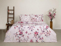 Постельное белье из сатина TAC DIGITAL ASSEN красное евро