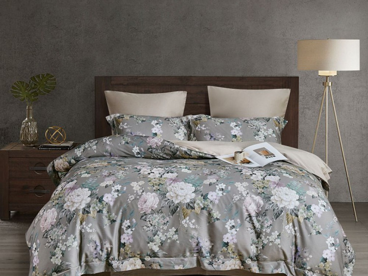 Постельное белье фланелевое из тенсела ASABELLA Баланс 50х70 (2шт), 70х70 (2шт) евро