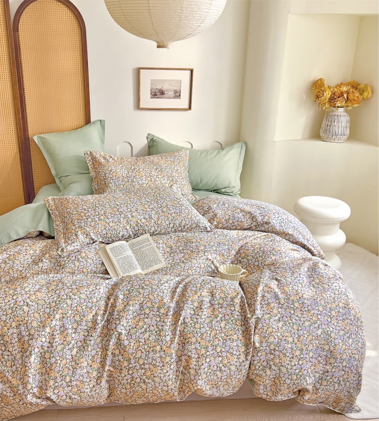 Постельное белье из твил-сатина TANGO цветоли 50х70 (2шт) 1,5-спальное