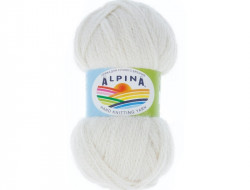 Пряжа ALPINA ALPACA TRENZA №01 белая (натуральная) 90% альпака, 10% полиамид 4 шт х 50 гр, 150 м +/- 8 м