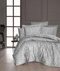 Постельное белье из сатина KARVEN N020 ADVINA GREY 50х70 (1шт), 70х70 (1шт) 1,5-спальное