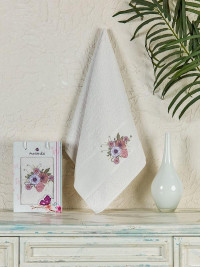 Полотенце махровое DURU кремовое 50х90 в коробке