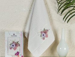 Полотенце махровое DURU кремовое 50х90 в коробке