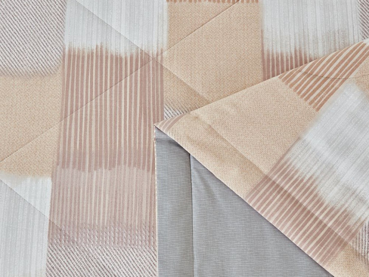 Постельное белье из сатина с двумя летними одеялами ASABELLA Ритм 50х70 (2шт) семейное