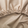Постельное белье из египетского хлопка с простыней на резинке 180х200 GERMAN GRASS Caramel Beige Allure Grass семейное