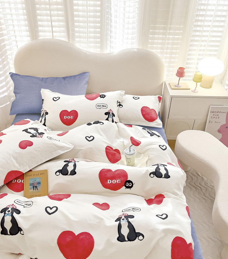 Постельное белье из твил-сатина TANGO лав-гав 50х70 (2шт) 2-спальное