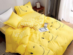 Постельное белье из микросатина TANGO смайлики 70х70 (2шт) 2-спальное