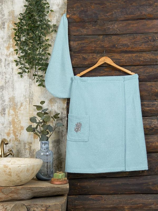 Набор женский хлопковый для ванной и сауны махровый METEOR пудра