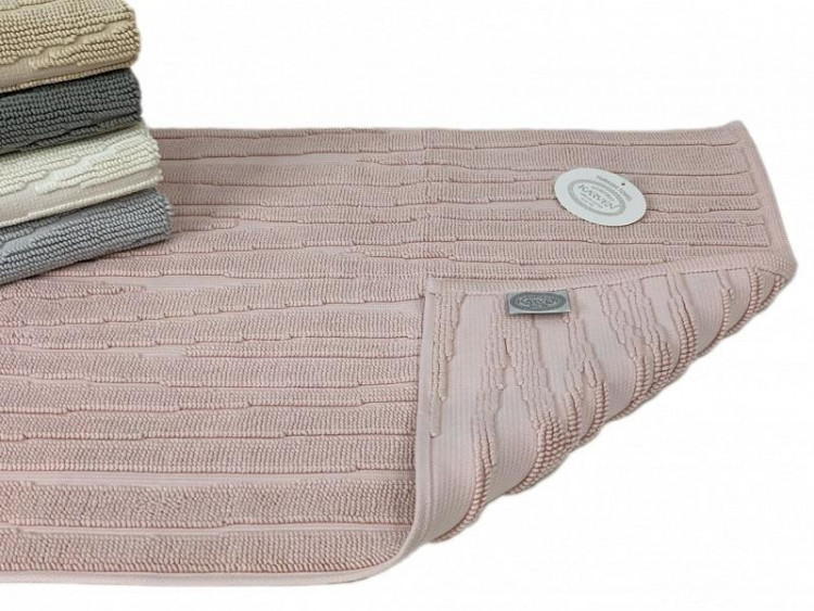 Коврик для ног махровый хлопковый KARVEN KV434 WAY pembe 50х80