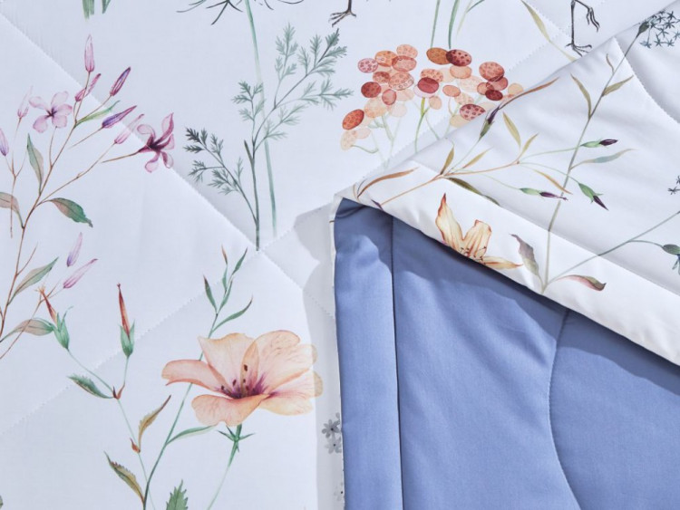 Постельное белье с летним одеялом из египетского хлопка Premium ASABELLA 2053-OSPS 50х70 (2шт) 1,5-спальное