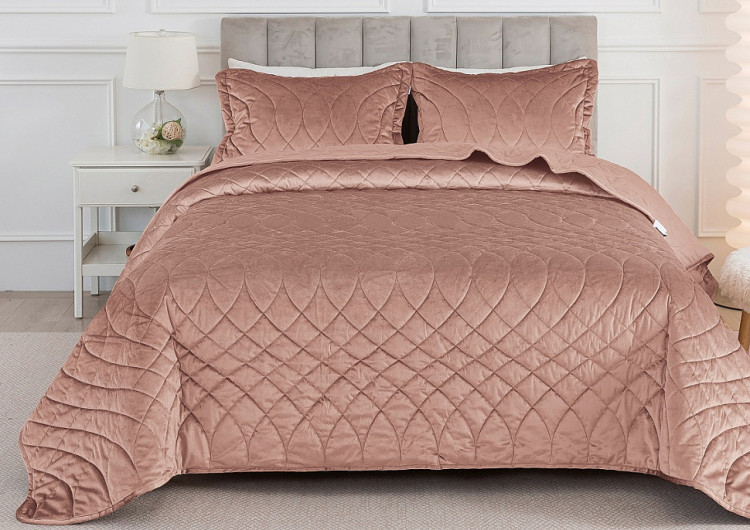 Покрывало с наволочками тонкое велюровое TANGO ARABESQUE ARA-15 240х260