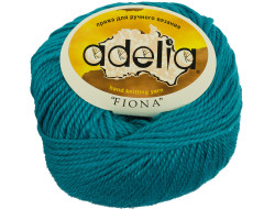 Пряжа ADELIA FIONA №450 бирюзовая 50% шерсть, 50% акрил, 10 шт х 50 гр, 90 м +/- 3 м