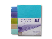 Простыня на резинке хлопковая махровая АЛЬВИТЕК лагуна 140х200