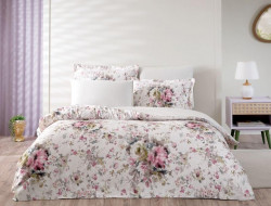 Постельное белье из сатина TAC DIGITAL CLARETTE пудра евро