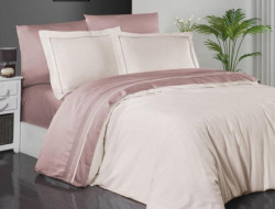 Постельное белье из сатина де люкс KARVEN N044 SERENITY IVORY-POWD 50х70 (2шт), 70х70 (2шт) евро