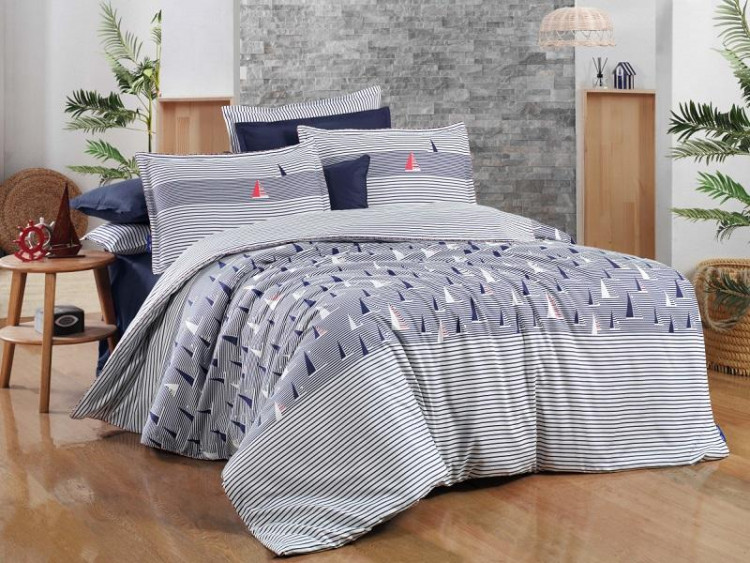 Постельное белье из поплина SAREV FANCY N193 LEROS V1-ARMURLU 50х70 (1шт) 1,5-спальное