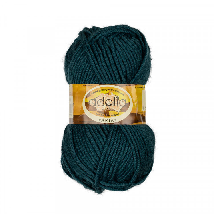 Пряжа ADELIA ARIA №10 темно-зеленая 100% акрил, 5 шт х 100 гр, 100 м +/- 5 м