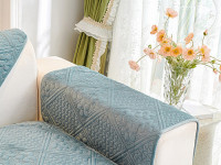 Накидка на подлокотники из велюра TANGO SOFA серо-голубая 70x90 (1шт)