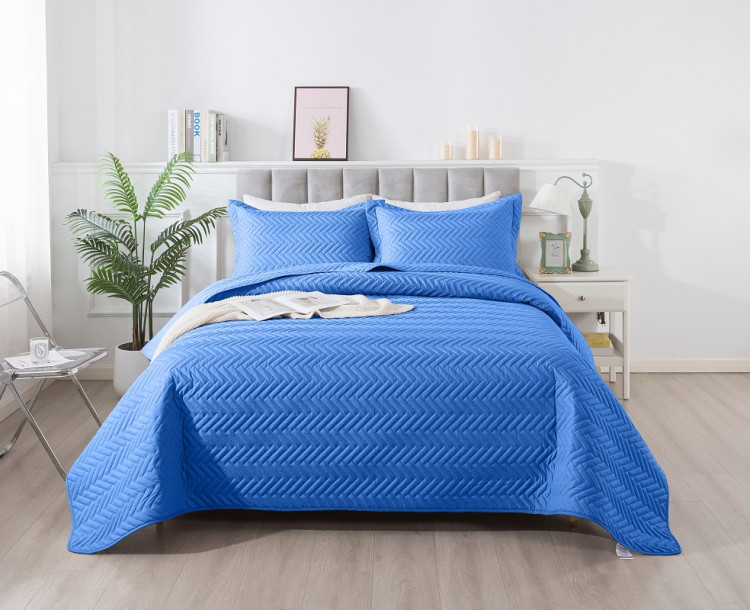 Покрывало тонкое из микрофибры TANGO AMZ MARRAKECH синее 215х240