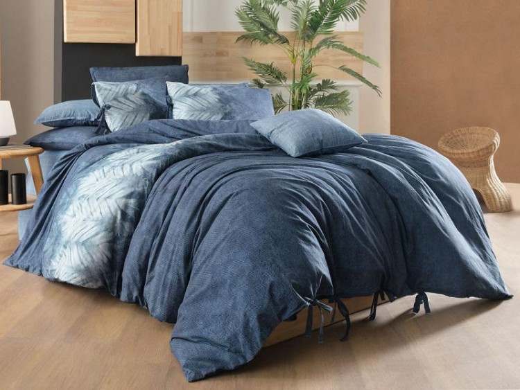 Постельное белье из поплина SAREV FANCY N225 JAMES V1-MAVI 50х70 (1шт) 1,5-спальное