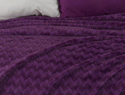 Плед из полиэстера KARVEN SUPER SOFT P943 BENZIA фиолетовый 160х220