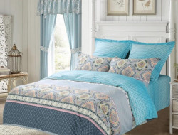 Постельное белье из печатного сатина SAILID B-210-1 1,5-спальное