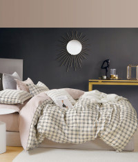 Постельное белье из твил-сатина в ПВХ TANGO классика в клетку 50х70 (2шт) евро