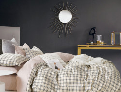 Постельное белье из твил-сатина в ПВХ TANGO классика в клетку 50х70 (2шт) евро