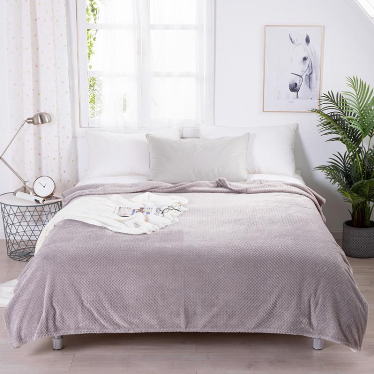 Плед однотонный из микрофибры TANGO SPIGA SP-05 серый 200х220